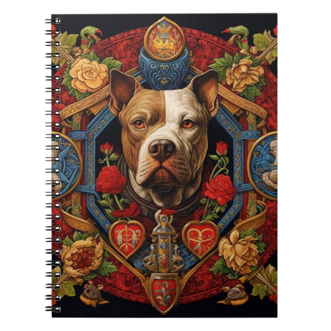Cuaderno Heraldic Pitbull " Pittie " Bloc de notas espiral (Frente)