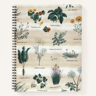 Cuaderno Herbs Plantas Flores