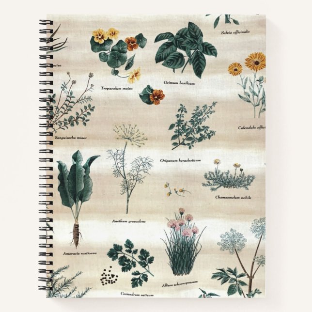 Cuaderno Herbs Plantas Flores (Anverso)