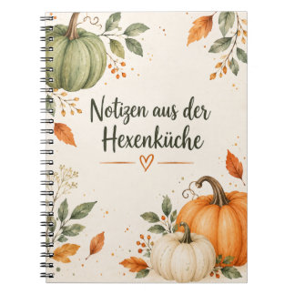Cuaderno Herbstliches Kürbis-Notizbuch „Hexenküche“