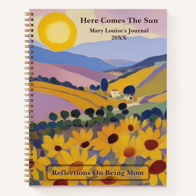 Cuaderno Here Comes the Sun Custom Spiral Notebook (Anverso)