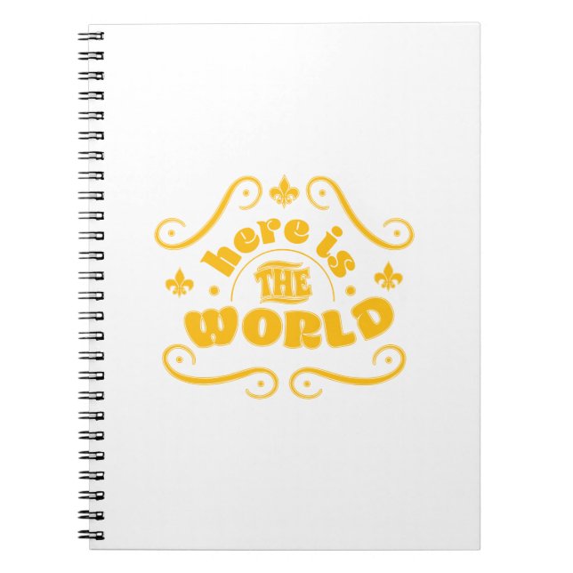 Cuaderno Here is the world (Frente)