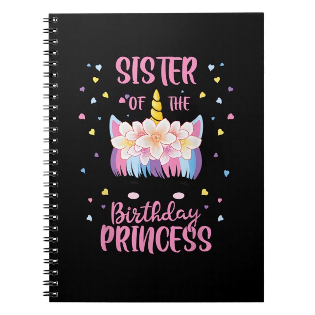 Cuaderno Hermana De La Princesa De Cumpleaños Chica, Unicor (Frente)