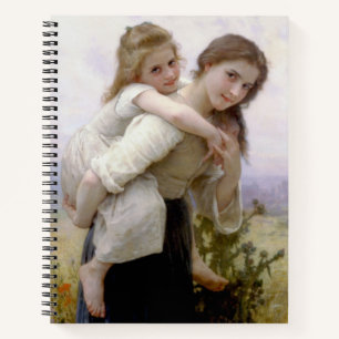 Cuaderno Hermana mayor da una joven travesía en Piggyback