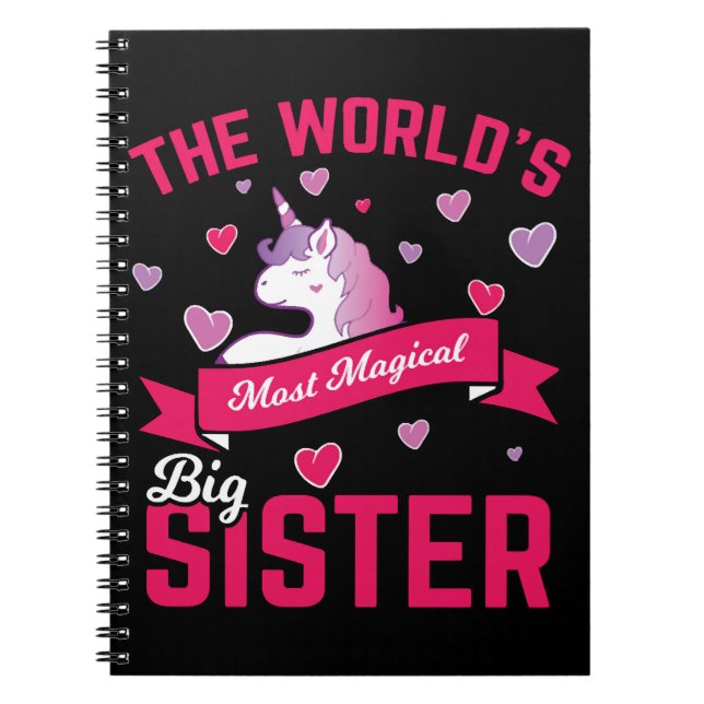 Cuaderno Hermana unicornio obsequia a la hermana Magia Unic (Frente)