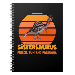 Cuaderno Hermanas Divertidas Saurio Hermana Dinosaurio Dise
