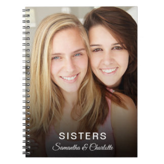 Cuaderno hermanas personalizado foto nombre personalizado b