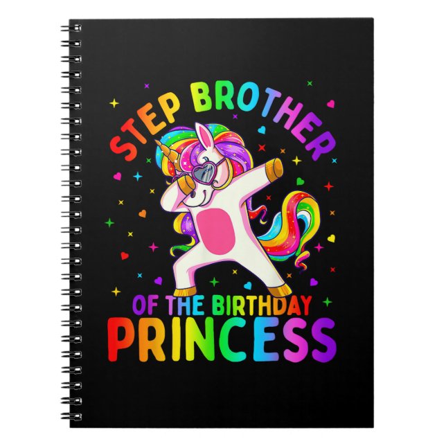Cuaderno Hermano de la Princesa de Cumpleaños Chica Dabbing (Frente)