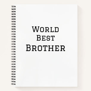 Cuaderno Hermano mejor del mundo agregar nombre texto depor