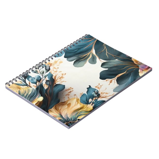 Cuaderno Hermosa acuarela floral (Lado Izquierdo)