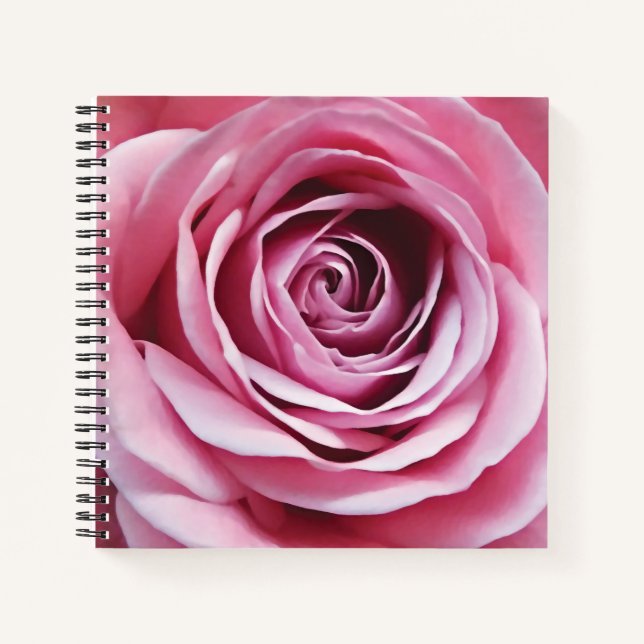 Cuaderno Hermosa acuarela rosa rosa rosa (Anverso)