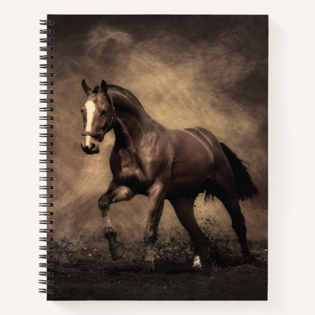 Cuaderno Hermosa almohada de caballo marrón (Anverso)