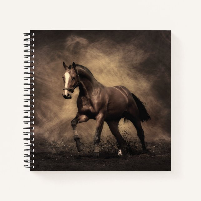 Cuaderno Hermosa almohada de caballo marrón (Anverso)