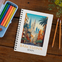 Hermosa Barcelona España Retro Vintage Viaje
