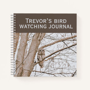 Cuaderno Hermosa búho barrojo Audubon Birding