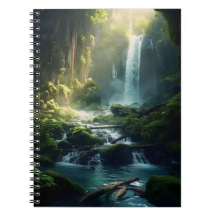 Cuaderno Hermosa cascada mágica realista