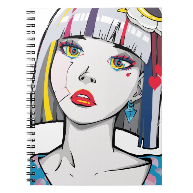 Cuaderno Hermosa Chica Anime Rota (Frente)