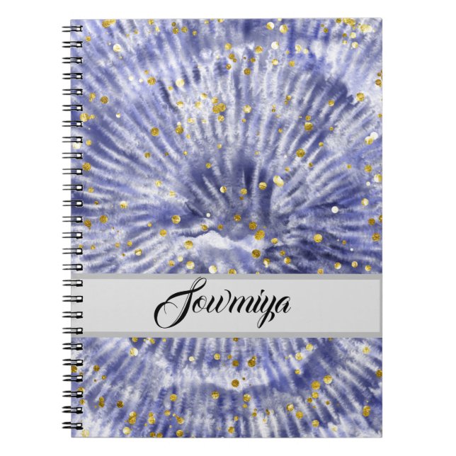 Cuaderno Hermosa corbata y tintes personalizados (Frente)