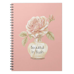 Cuaderno Hermosa en Flor de Rosa Rubor