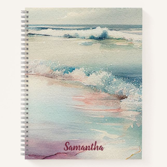 Cuaderno Hermosa escena oceánica (Anverso)
