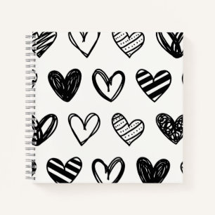 Cuaderno Hermosa estética negro y blanco 