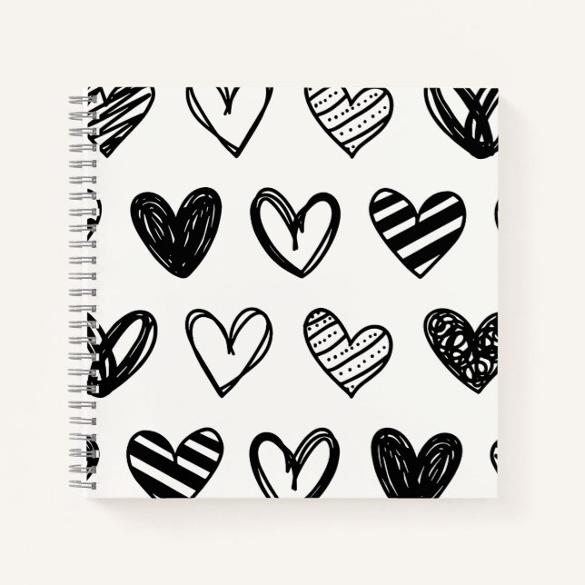 Cuaderno Hermosa estética negro y blanco  (Anverso)