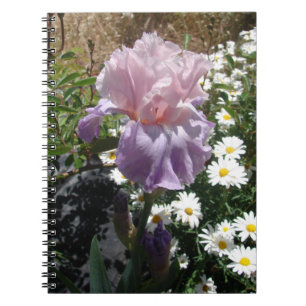Cuaderno Hermosa Flor de Iris Púrpura foto floral