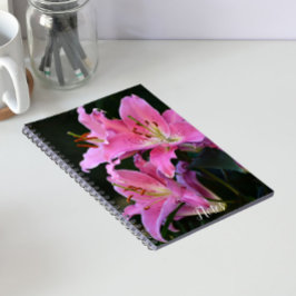Cuaderno Hermosa Flor de Lirio Rosa