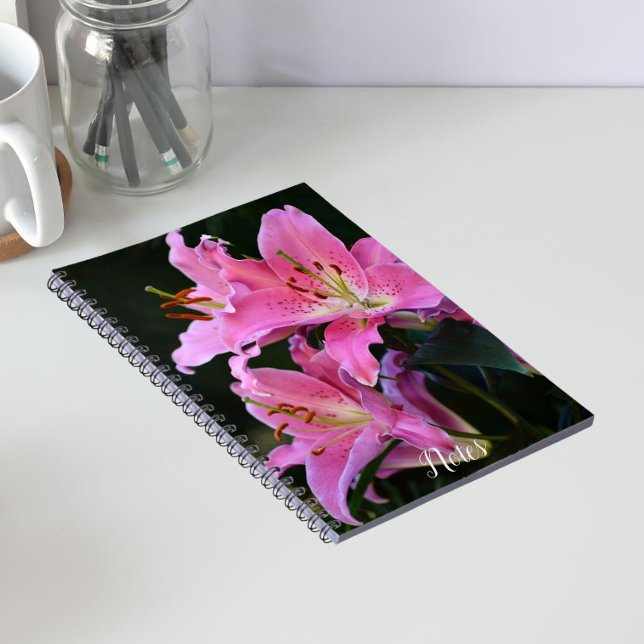 Cuaderno Hermosa Flor de Lirio Rosa (In Situ)