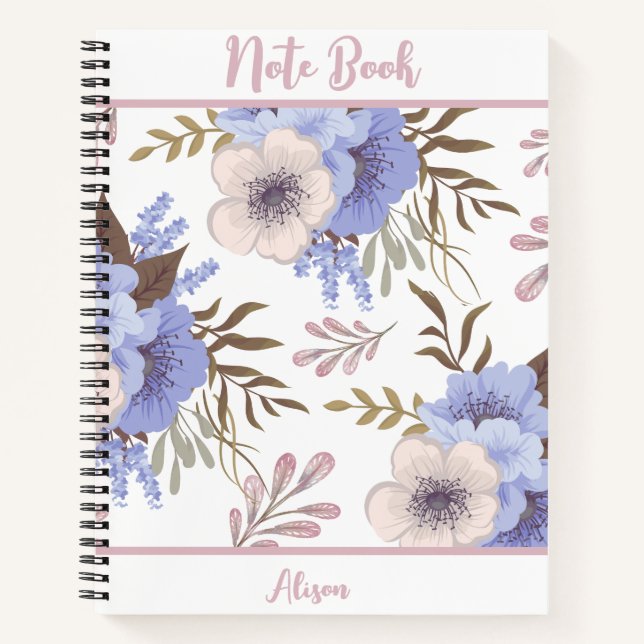 Cuaderno Hermosa Flor Púrpura (Anverso)