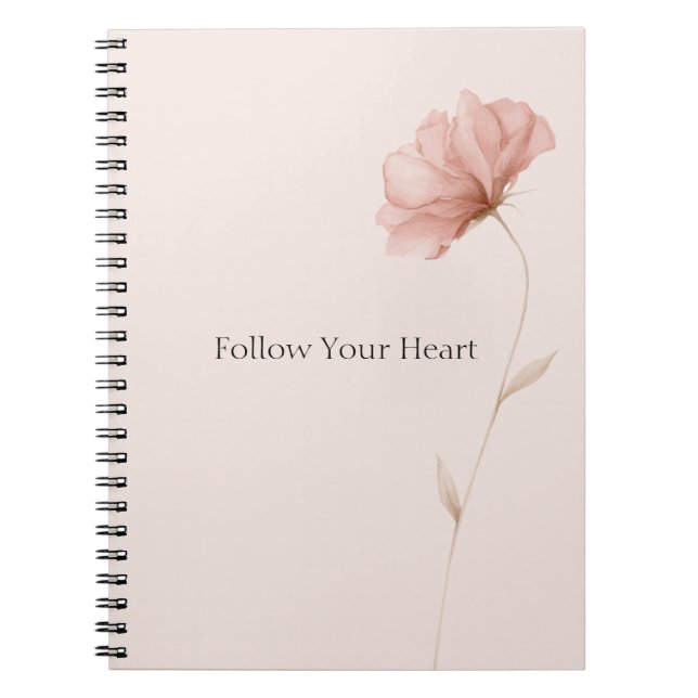 Cuaderno Hermosa Flor Rosa (Frente)