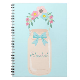 Cuaderno Hermosa floral azul