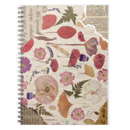Cuaderno Hermosa Floral Presionada