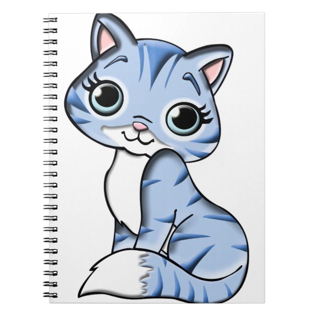 Cuaderno Hermosa gatita azul (Frente)
