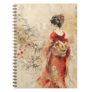 Cuaderno Hermosa Geisha de Pie