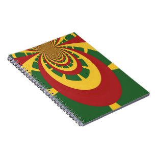 Cuaderno Hermosa impresión de arte en colores rastas increí