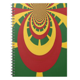 Cuaderno Hermosa impresión de arte en colores rastas increí