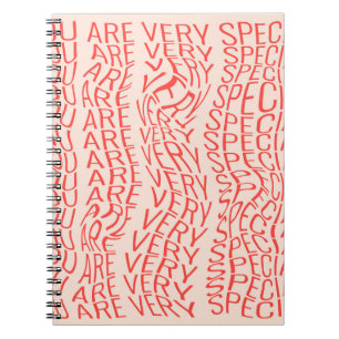 Cuaderno Hermosa inscripción motivacional: usted es muy esp