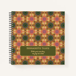 Cuaderno Hermosa Jewel Toned Nombre Personalizado Saying St