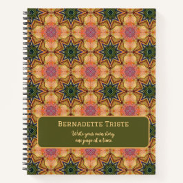 Cuaderno Hermosa Jewel Toned Nombre Personalizado Saying St