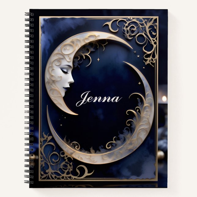 Cuaderno hermosa luna creciente (Anverso)