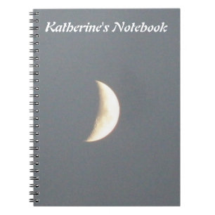 Cuaderno Hermosa luna creciente Waxing en Dusk personalizab