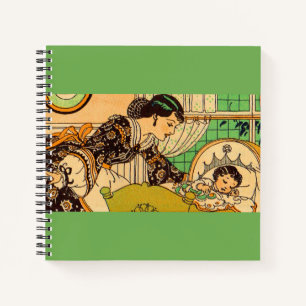 Cuaderno Hermosa madre y bebé de los años 20