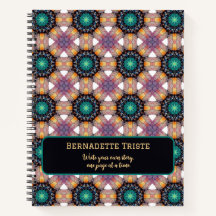 Hermosa malva morada nombre personalizado mosaico 