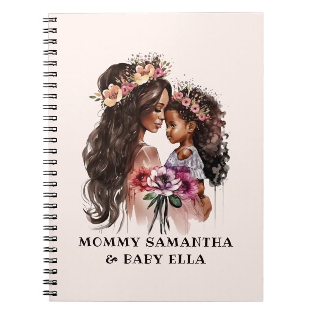 Cuaderno Hermosa mamá negra y hija (Frente)