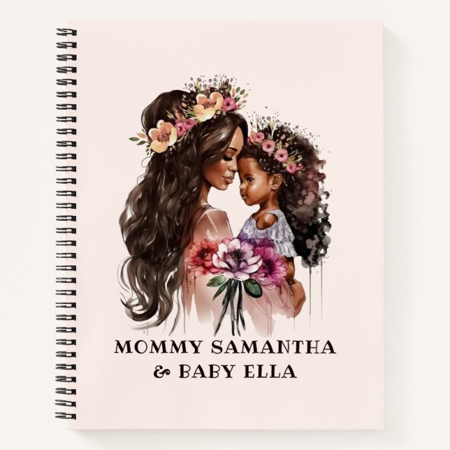 Cuaderno Hermosa mamá negra y hija (Anverso)