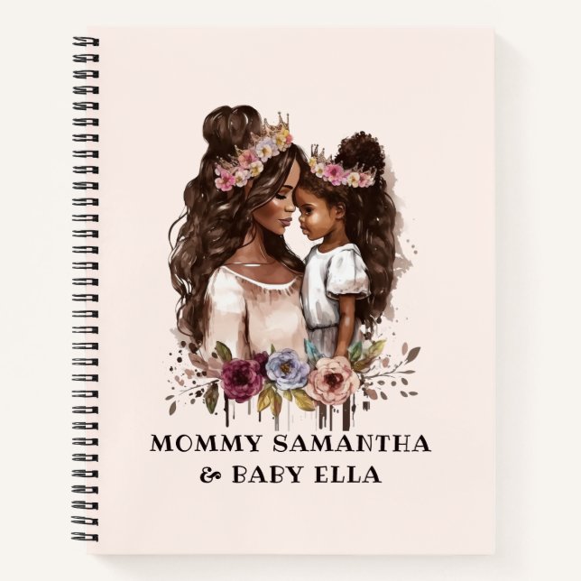 Cuaderno Hermosa mamá y hija negras (5) (Anverso)