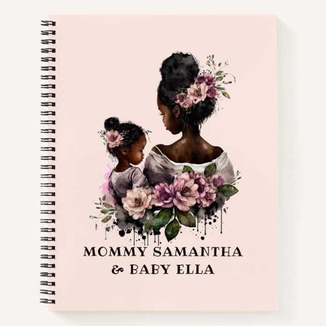 Cuaderno Hermosa mamá y hija negras (7) (Anverso)