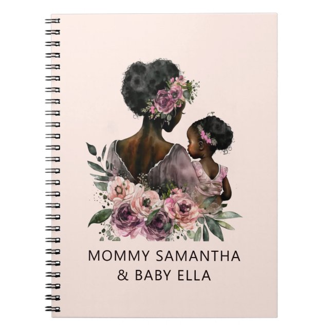 Cuaderno Hermosa mamá y hija negras (8) (Frente)