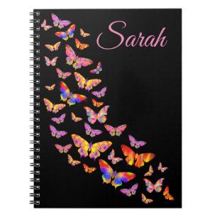 Cuaderno Hermosa mariposa psicodélica mariposa arte pop no